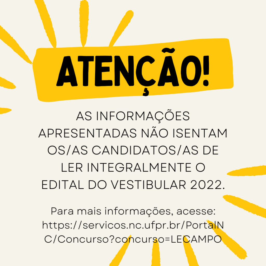 Atenção as Informações!