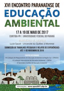 Cartaz A2_XVI Encontro Paranaense de Educação Ambiental.indd
